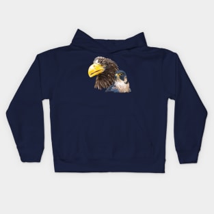 Giant pigargo and peregrine falcon Kids Hoodie